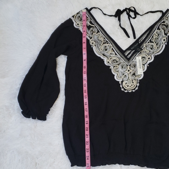 White House Black Market Silk Peasant blouse - Picture 9 of 11